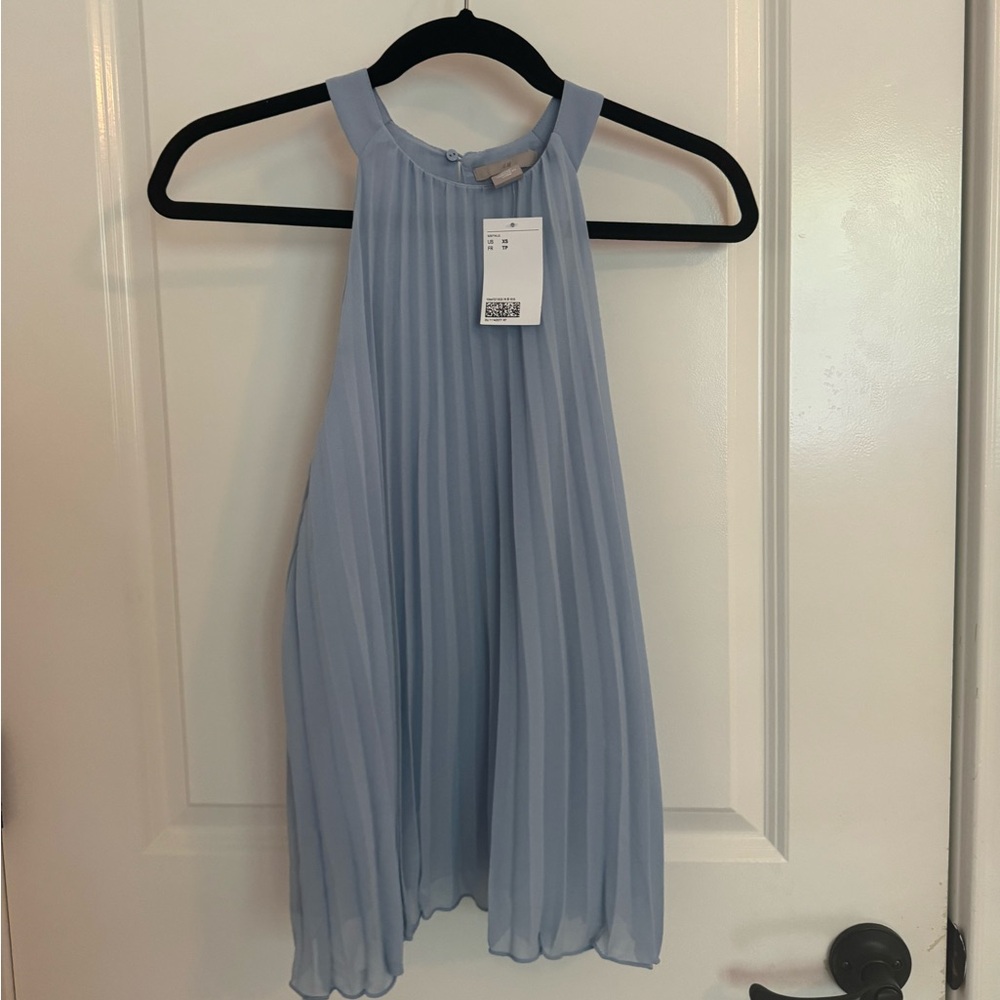 H&M Blue Halter Neck Top in Size XSmall! Brand new with tags and never been worn